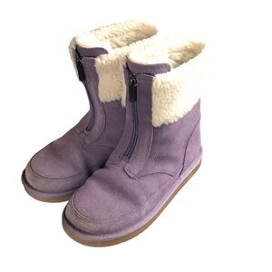 BOOTS - Youth Koolaburra By Ugg Lytta Lavender Suede Shearling Boot. Size 3.